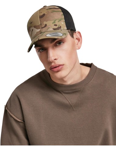 FLE-6606MC-Retro Trucker Multicam Cap